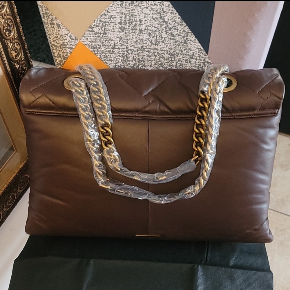 KURT GEIGER Macro Kensington Brown Leather Corssbody Bag - Picture 12 of 13